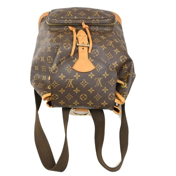LOUIS VUITTON Montsouris GM Backpack Bag Monogram Leather Brown M51135 96CA273 main image 14